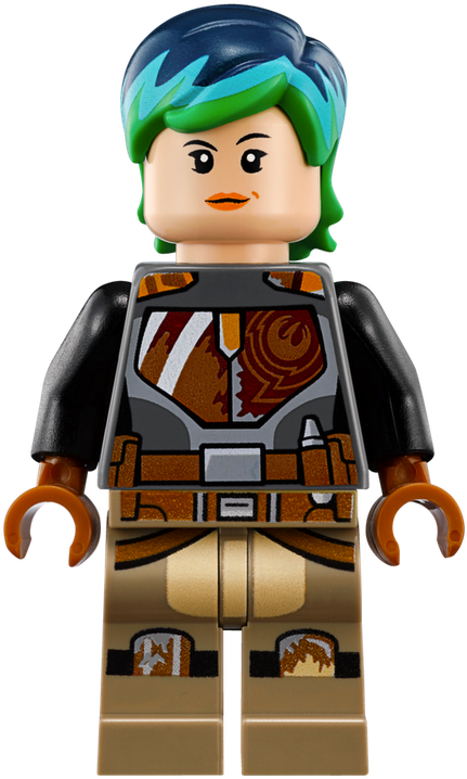 Lego Star Clone Wars Sabine Wren 75090 Minifig Minifigure - Lego Sabine Wren Helmet Clipart (470x749), Png Download