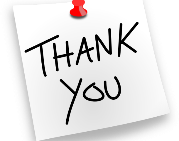 Thank You Clipart Post It - Calligraphy - Png Download (640x480), Png Download