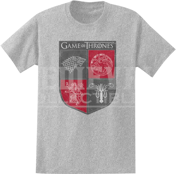 Game Of Thrones House Sigils T Shirt - Active Shirt Clipart (576x576), Png Download