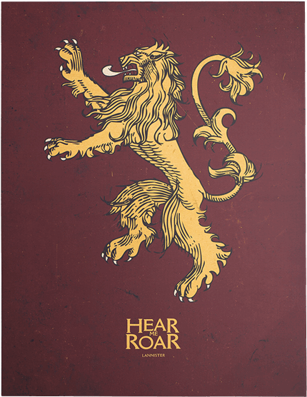 Geocache Description - - House Lannister Hear Me Roar Poster Clipart (600x600), Png Download