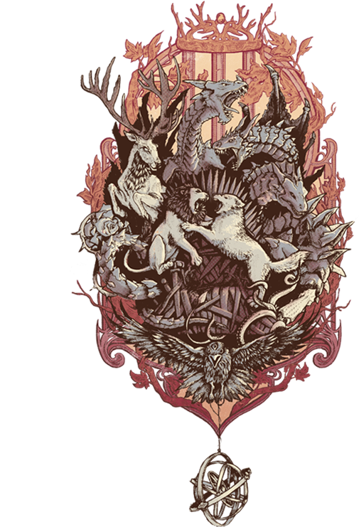 The Best T Shirt Designs & Artwork - Game Of Thrones Houses Fight Clipart (618x757), Png Download