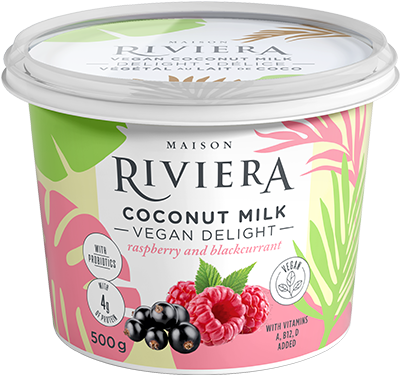 Vegan Delight Raspberry And Blackcurrant - Riviera Yogourt Vegan Clipart (1080x720), Png Download