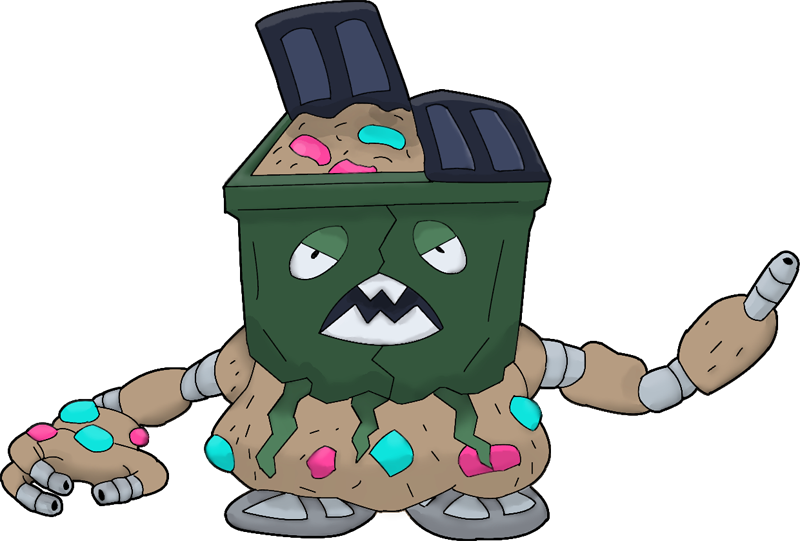 Pokemon Shiny Mega Garbodor Is A Fictional Character - Mega Evolution Pokemon Garbodor Clipart (800x541), Png Download