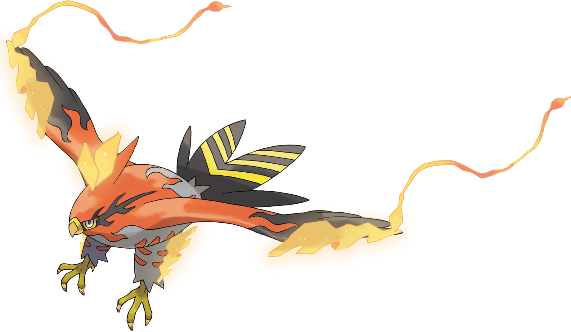 View Megabird , - Dragon And Fire Type Pokemon Clipart (1839x1156), Png Download