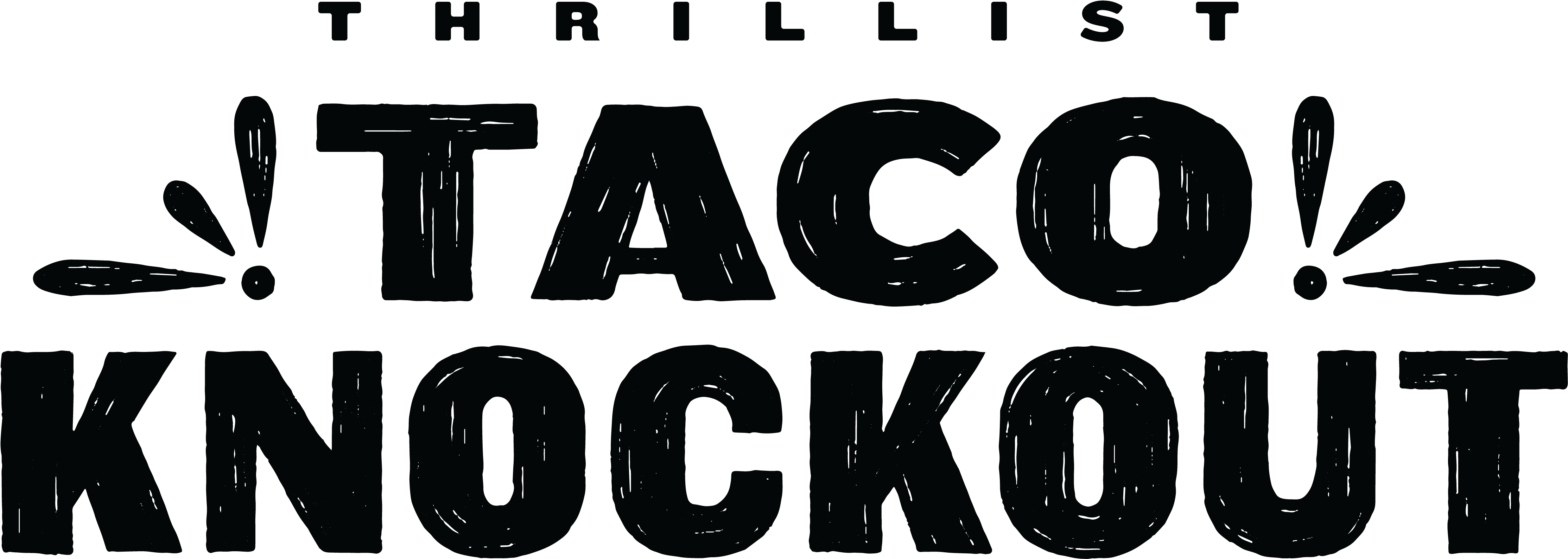 Thrillist Taco Knockout Logo - Calligraphy Clipart (5000x2084), Png Download