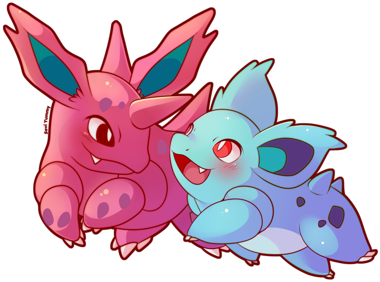 Fgxclgm - Nidoran And Nidorina Cute Clipart (800x649), Png Download