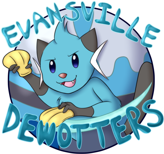 Evansville Dewotters - Cartoon Clipart (598x598), Png Download