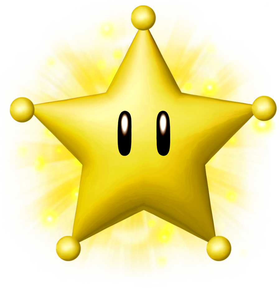 Mario Galaxy Power Star Super Mario Star Clipart Large Size Png