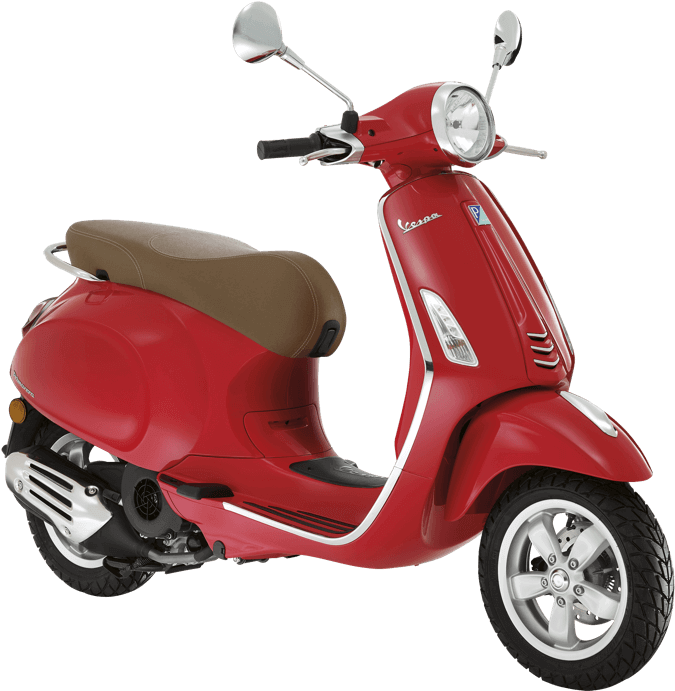 Vespa Primavera Rojo Clipart (1640x860), Png Download