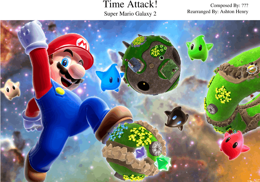 Super Mario Galaxy 2 Sheet Music For Piano, Organ, - Planetas Super Mario Galaxy Clipart (850x1100), Png Download