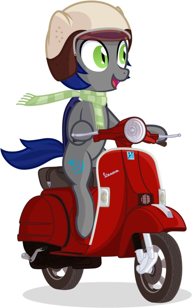 Vespa Kartun Png - Vespa Cartoon Clipart (734x1087), Png Download