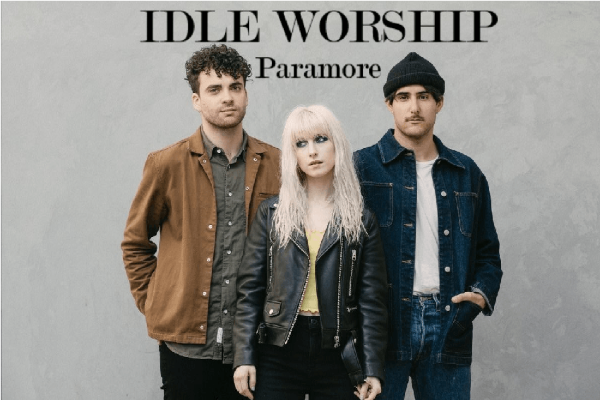 Idle Worship Sheet Music For Piano, Percussion, Guitar, - Paramore 2017 Hard Time Clipart (850x1100), Png Download