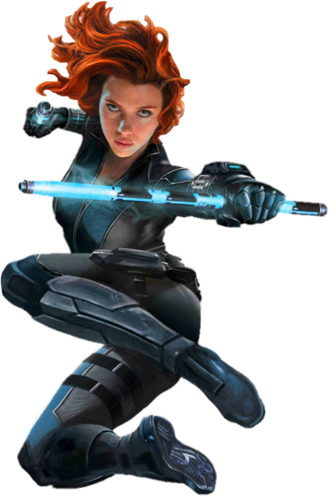 Classic Natasha Romanoff Black Widow Transparent Background Clipart