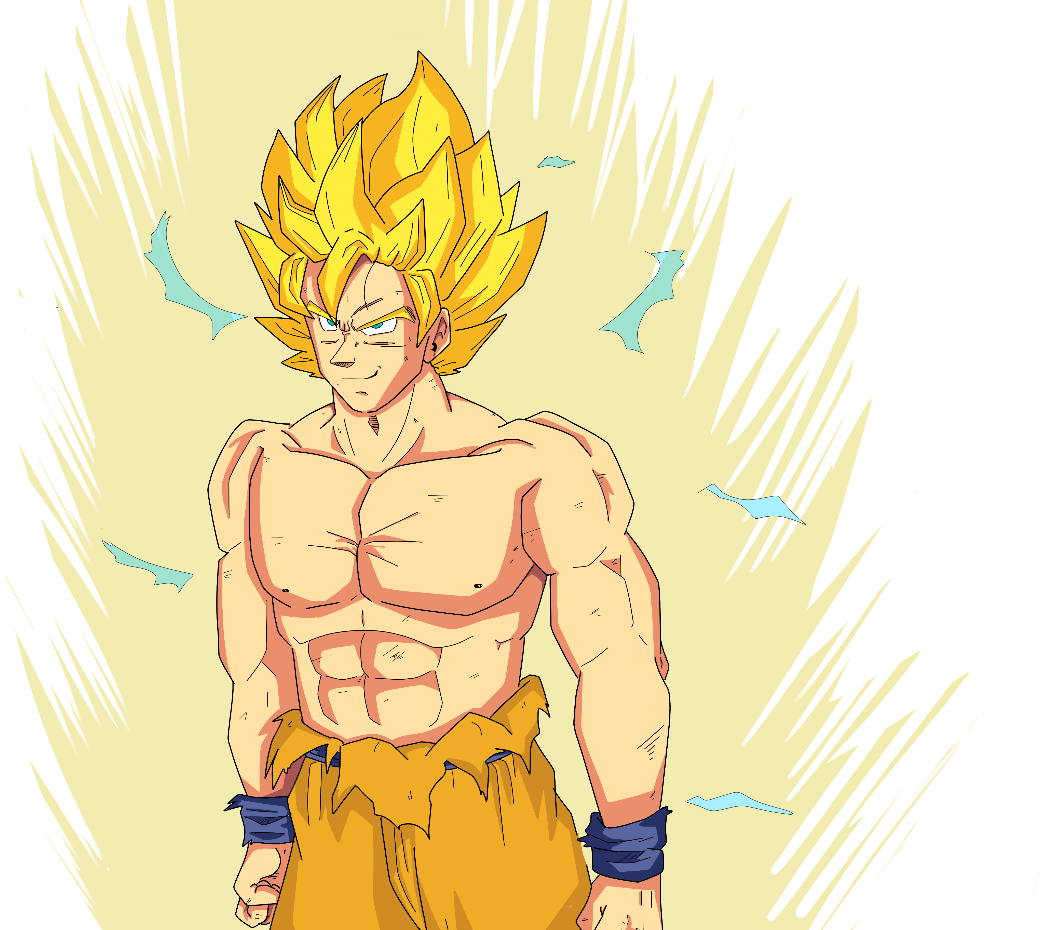 I Drew Goku Last Night, I Hope You Guys Like It - Illustration Clipart (5000x3650), Png Download