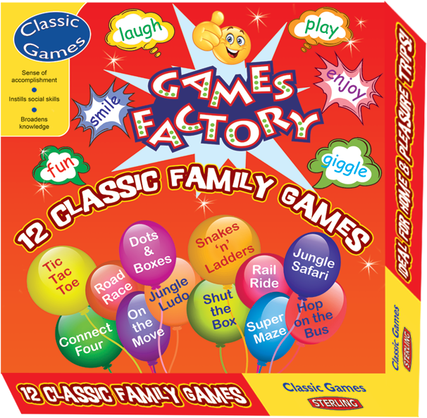 Family Games - Games Factory - Balloon Clipart (842x618), Png Download