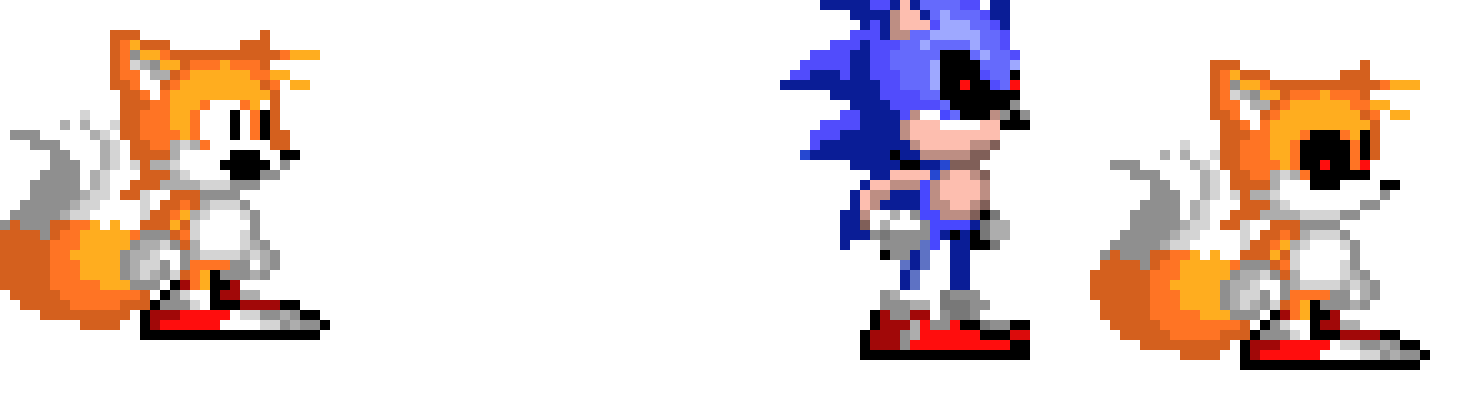 Sonic Exe And Tails Exe - Sonic Exe Tails Exe Clipart (1460x420), Png Download