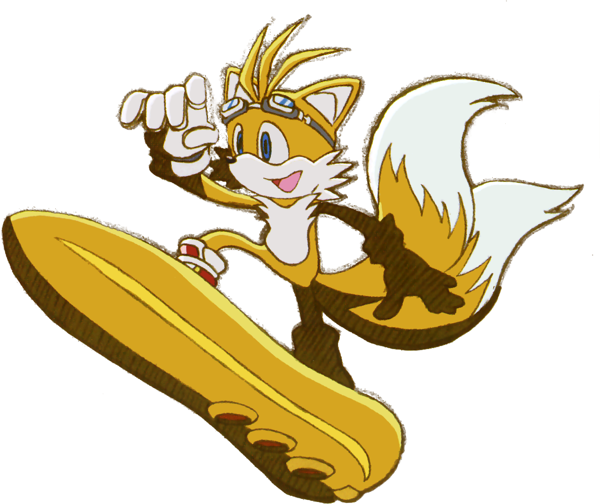 Sonicriders Tails03 - Tails Sonic Riders Png Clipart (1249x1026), Png Download