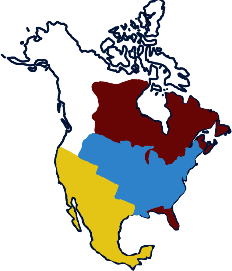 America Back In The Days - Map Clipart (1440x900), Png Download