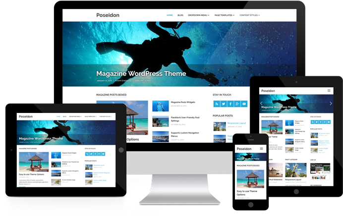 Our Content Focused Themes And Plugins Are Perfectly - Poseidon Theme Clipart (700x450), Png Download
