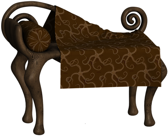 Wooden Bench, Bank, Ottoman, Pillow - Club Chair Clipart (960x720), Png Download