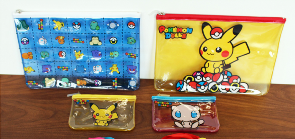 New *pokecen* Pokemon Dolls Goods ~ Flat Pouch Sets - Cartoon Clipart (1000x1000), Png Download