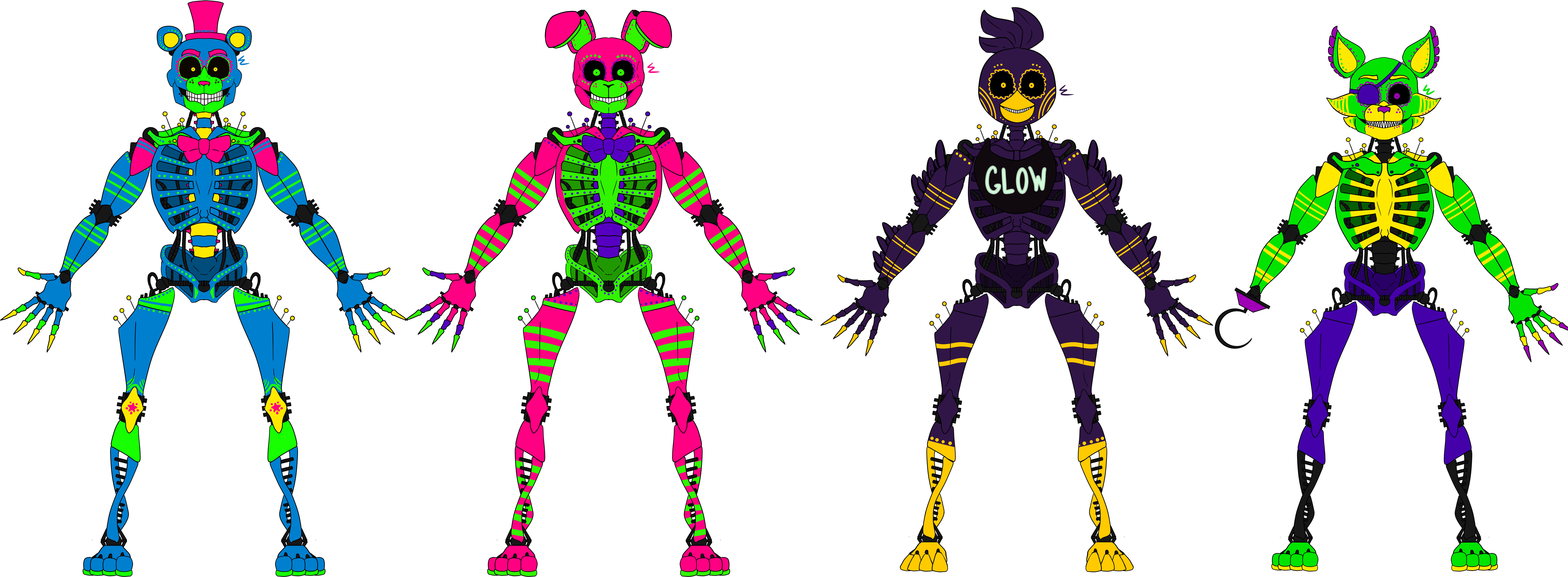 Artworkthe Blacklight - Fnaf Blacklight Clipart (8648x3264), Png Download