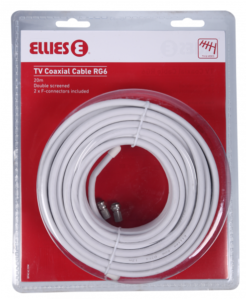 Ellies Tv Coaxial Cable 20m Rg6 - Ellies Clipart (600x600), Png Download