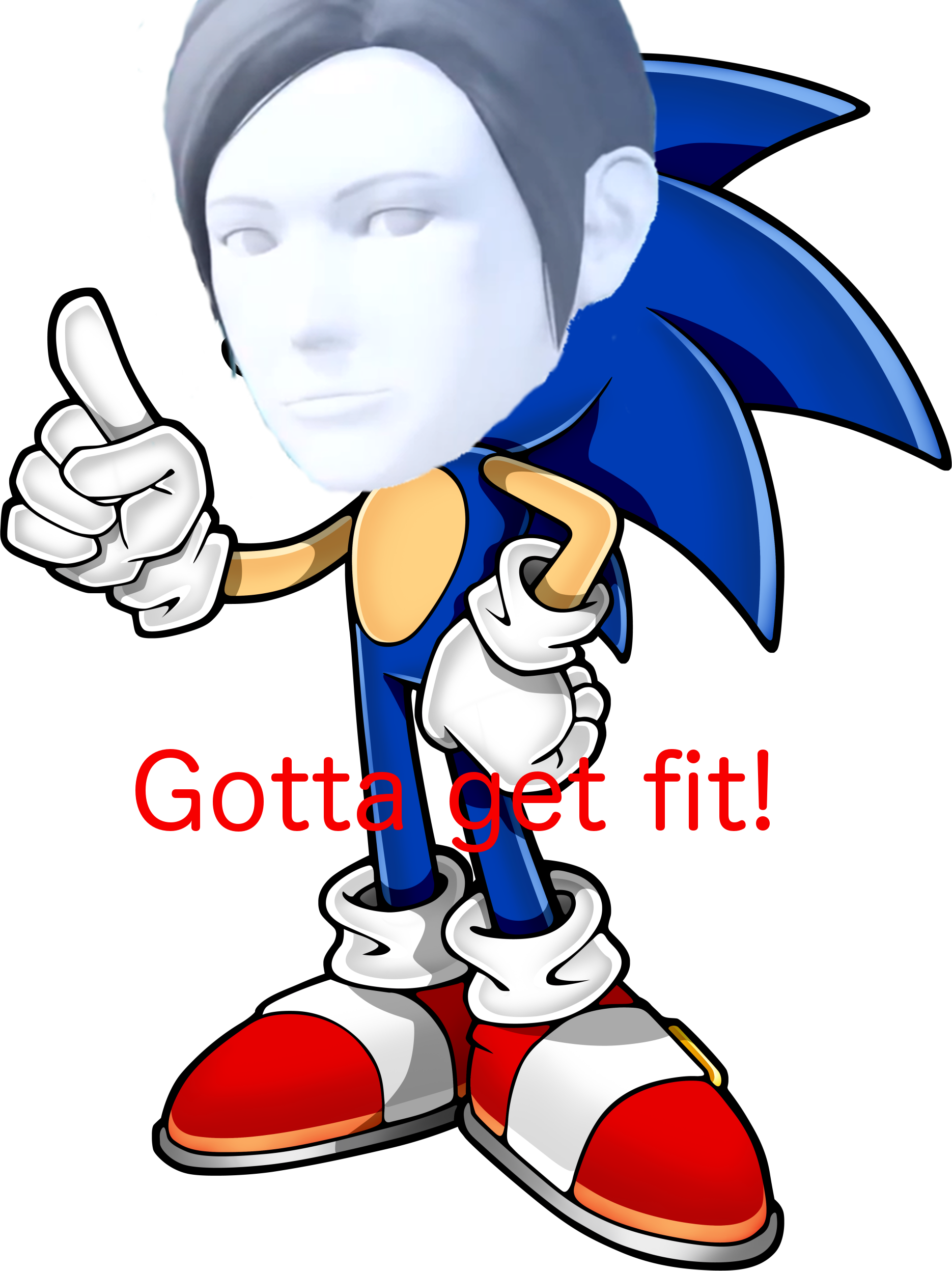 Does Sonic Look Like Clipart (1870x2496), Png Download