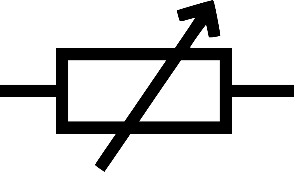 Png File - Symbol For A Variable Resistor Clipart (980x574), Png Download
