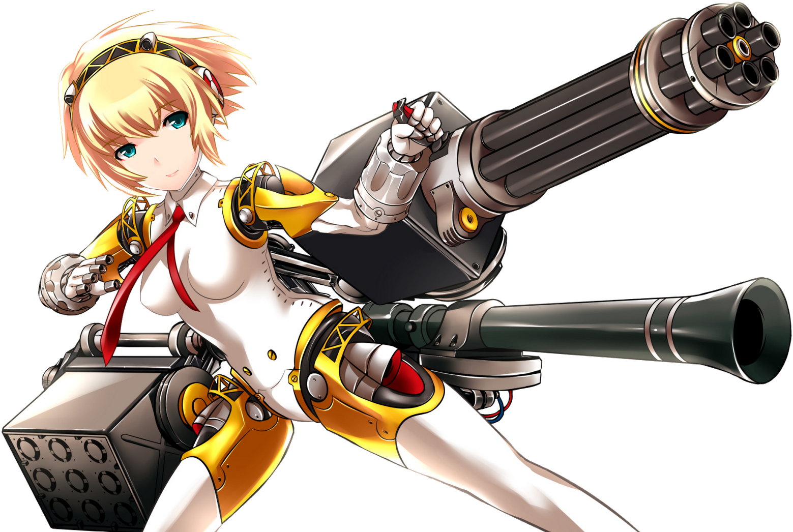 By - Aigis Persona 3 Gun Clipart (1600x1079), Png Download