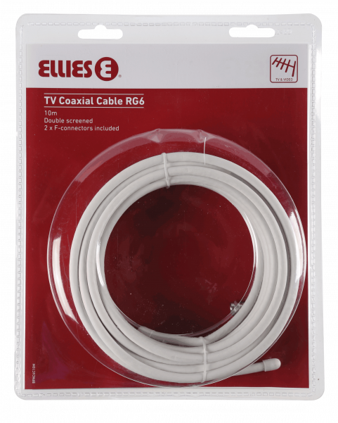 Ellies Tv Coaxial Cable 10m Rg6 - Ellies Clipart (600x600), Png Download