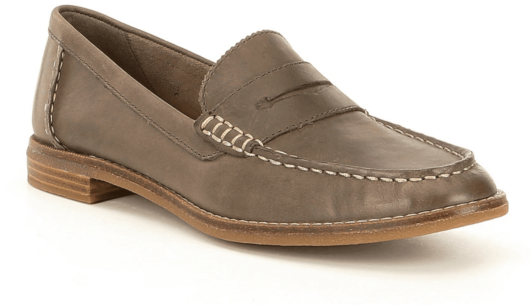 Women's Seaport Penny Loafers - Suede Clipart (552x640), Png Download