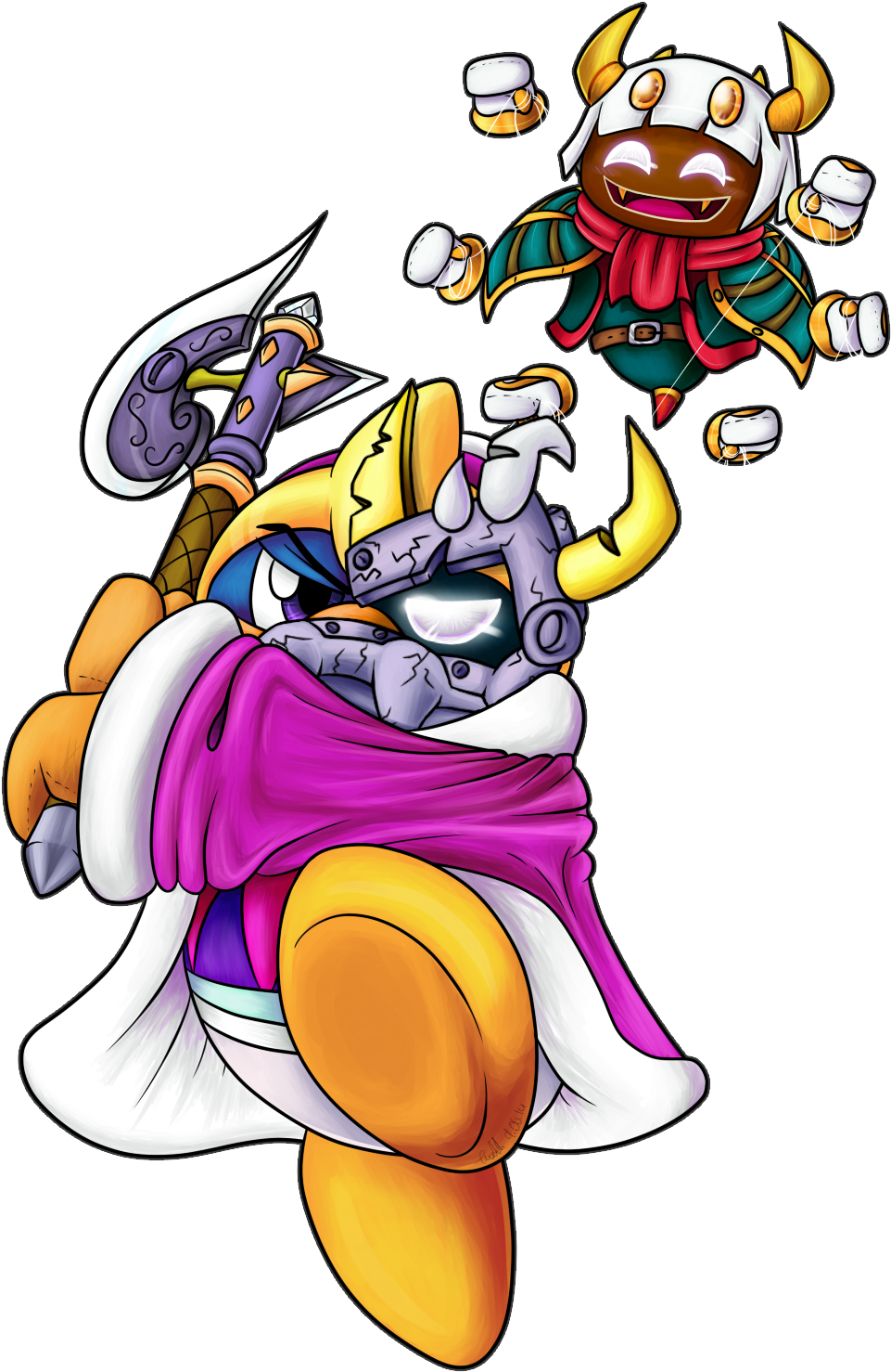 Masked Dedede And Taranza , Png Download - Kirby Masked Dedede Revenge Clipart (961x1478), Png Download