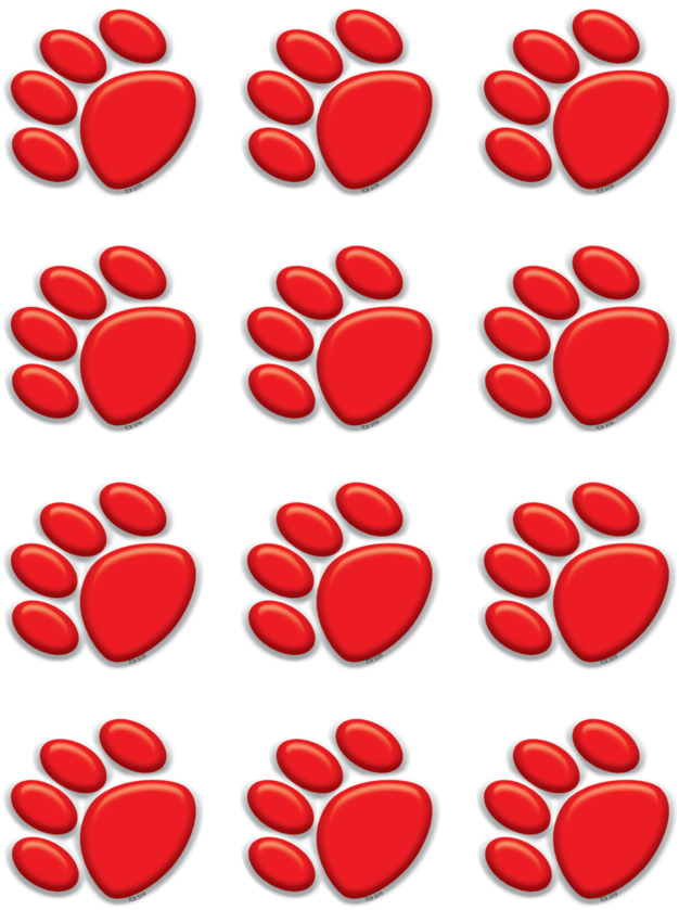Tcr5119 Red Paw Prints Mini Accents Image - Ericsson Dbc 202 Clipart (900x900), Png Download