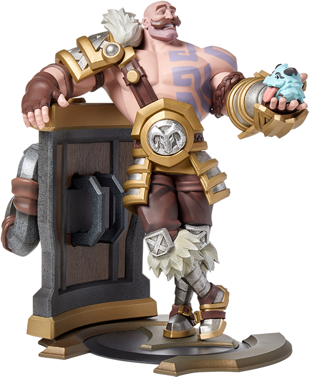 Riot Games Merch - Braum Unlocked Xl Statue Clipart (800x1000), Png Download