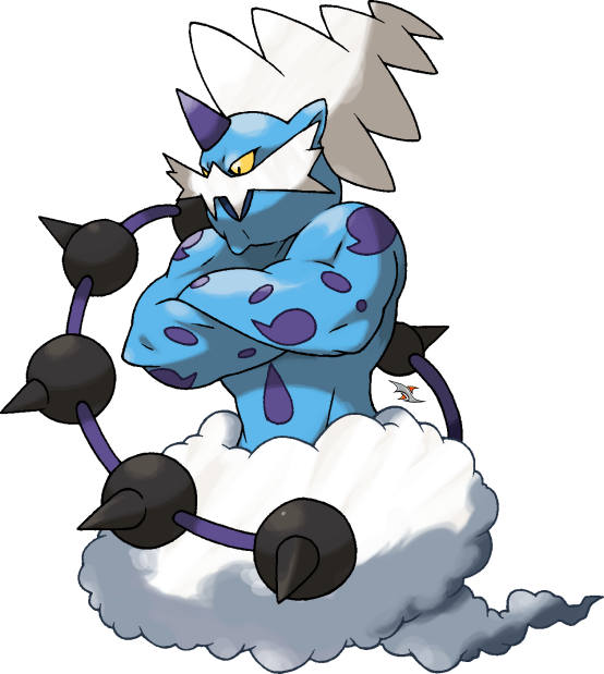 Thundurus Png - Thundurus Pokemon White Clipart (554x619), Png Download