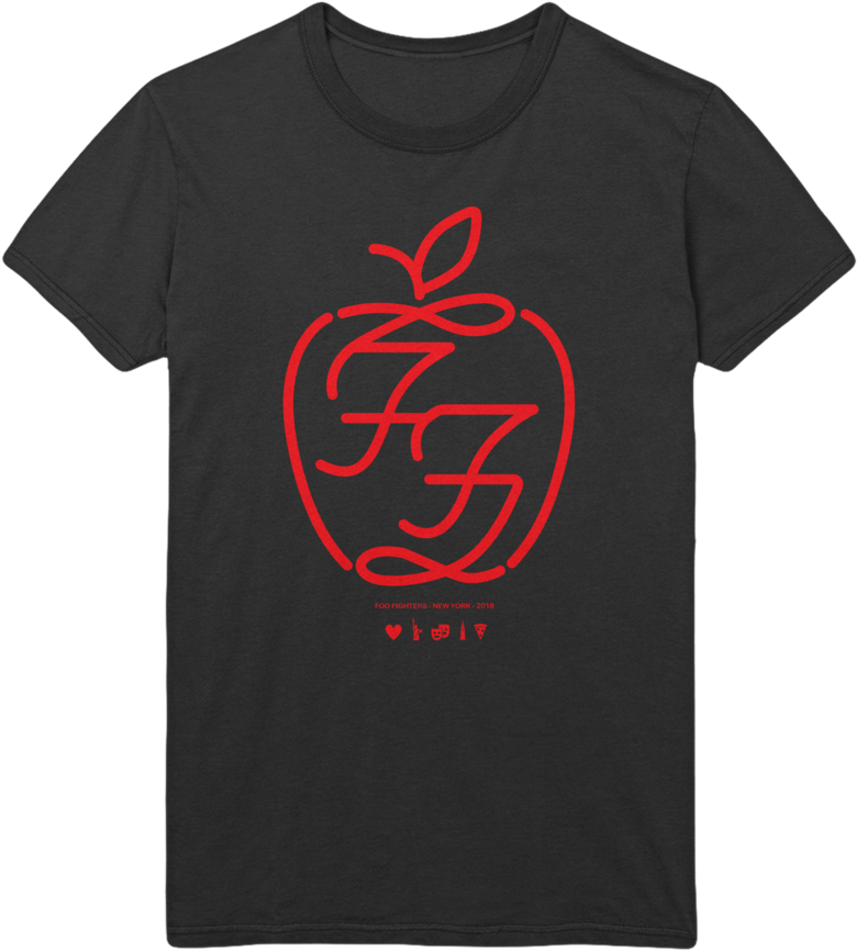 Apple Tee Blk Clipart (1000x1000), Png Download