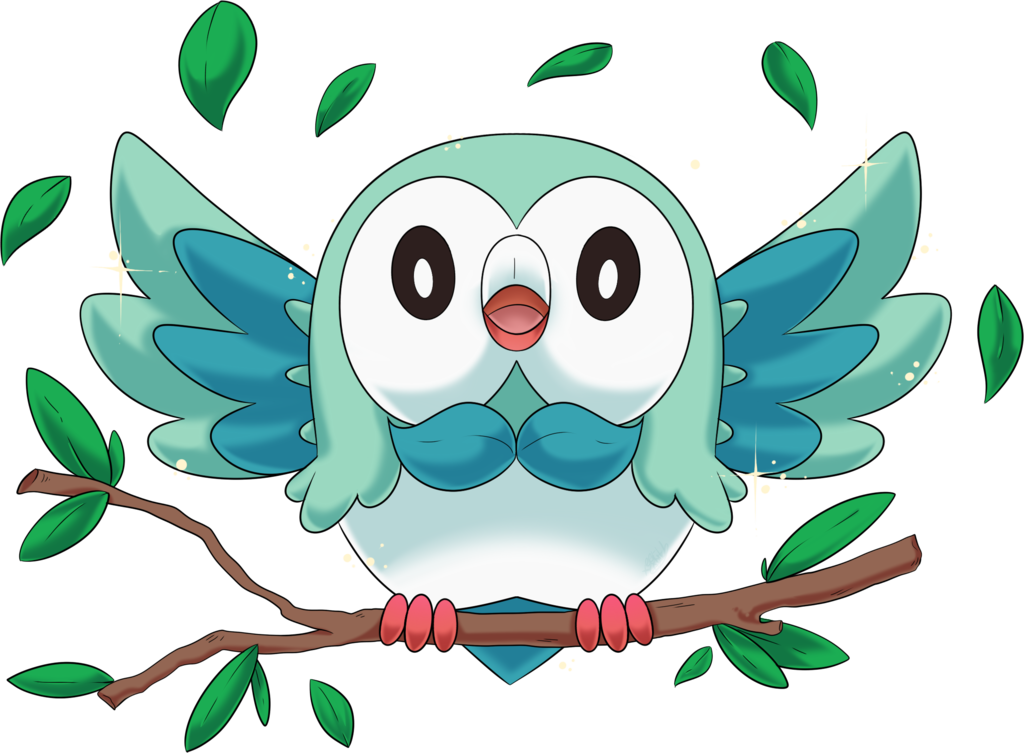 Je T'aurais Un Jour - Pokemon Shiny Rowlet Clipart (1024x753), Png Download
