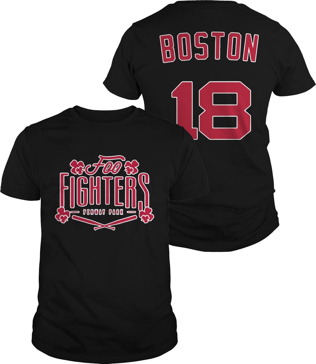 Foo Fighters Fenway 2018 T Shirt - Foo Fighters Fenway T Shirt 2018 Clipart (1232x1421), Png Download