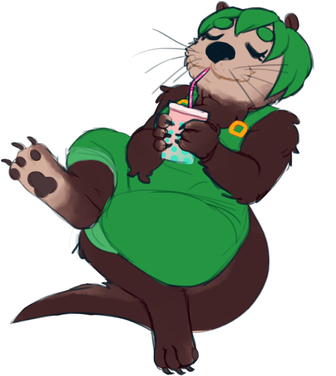 Otter Foo Fighters - Cartoon Clipart (720x900), Png Download