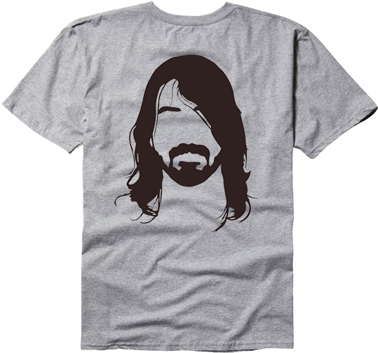 Beard Dave Grohl Original - Sponsors On Back Of Shirt Clipart (600x584), Png Download