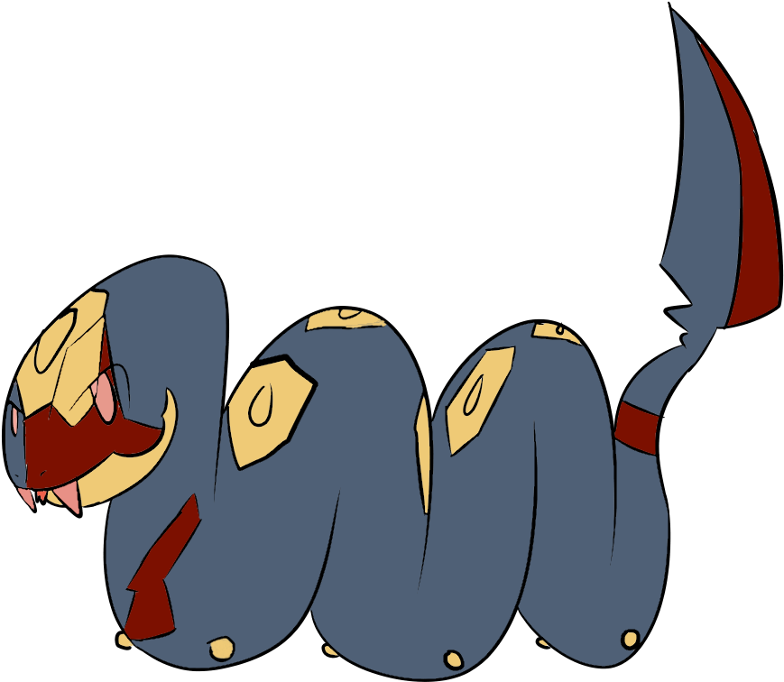 Seviper Pokesona - Cartoon Clipart (1004x805), Png Download