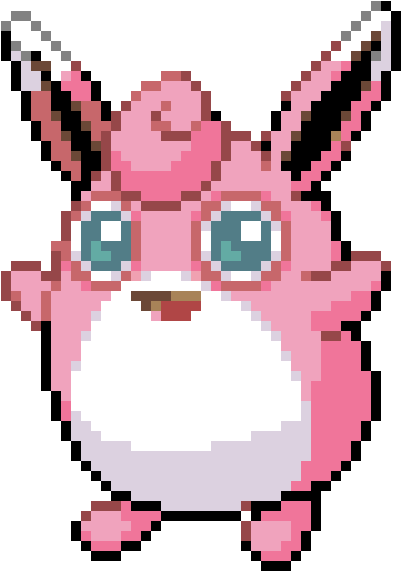 Wigglytuff - Wigglytuff Pixel Art Clipart (540x690), Png Download