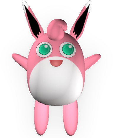 This Is A Model I Made Of The Pokemon Wigglytuff In - Cartoon Clipart (640x480), Png Download