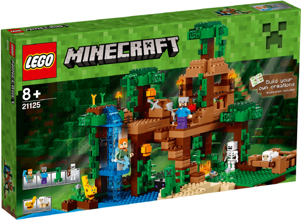 Minecraft Jungle House, Lego Minecraft, Minecraft Gifts, - Lego Minecraft 21132 Clipart (800x450), Png Download