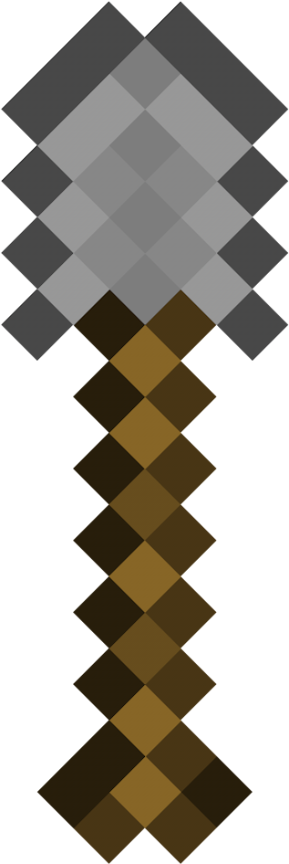 Stone Shovel - Minecraft Diamond Shovel Clipart (1920x1080), Png Download