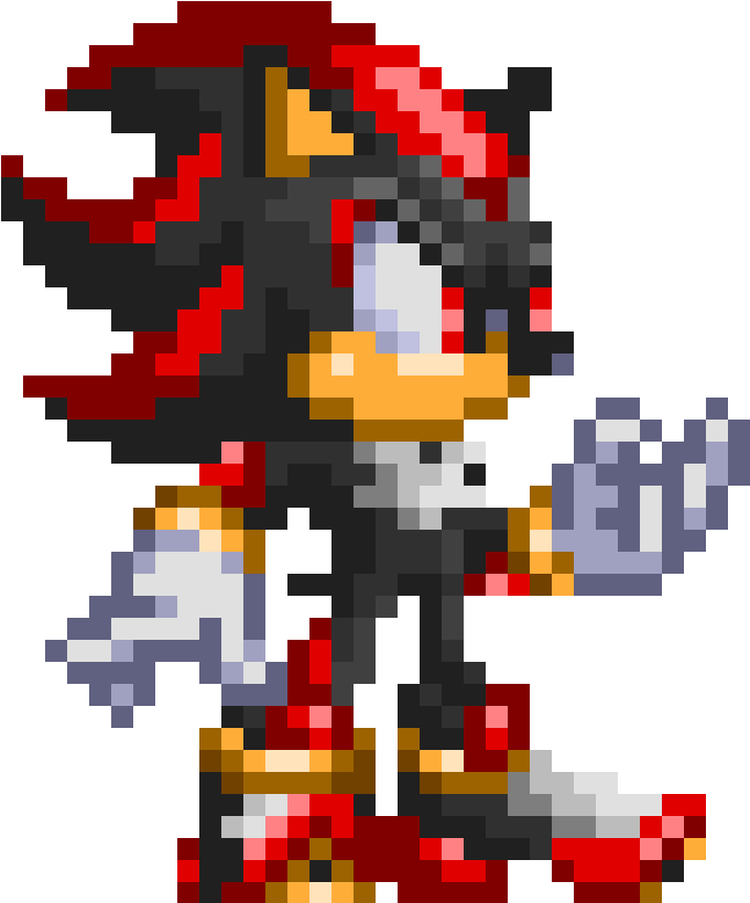 Shadow The Hedgehog Sprite , Png Download - Shadow The Hedgehog Sprite Clipart (681x820), Png Download
