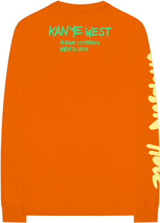 Kanyewest - Long-sleeved T-shirt Clipart (900x900), Png Download
