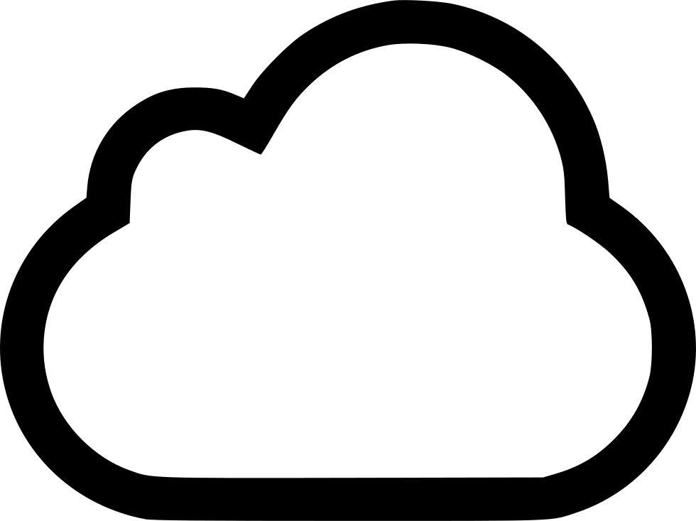 Cloud Outline Svg Png Icon Free Download 477096 Onlinewebfonts - Heart Clipart (980x734), Png Download
