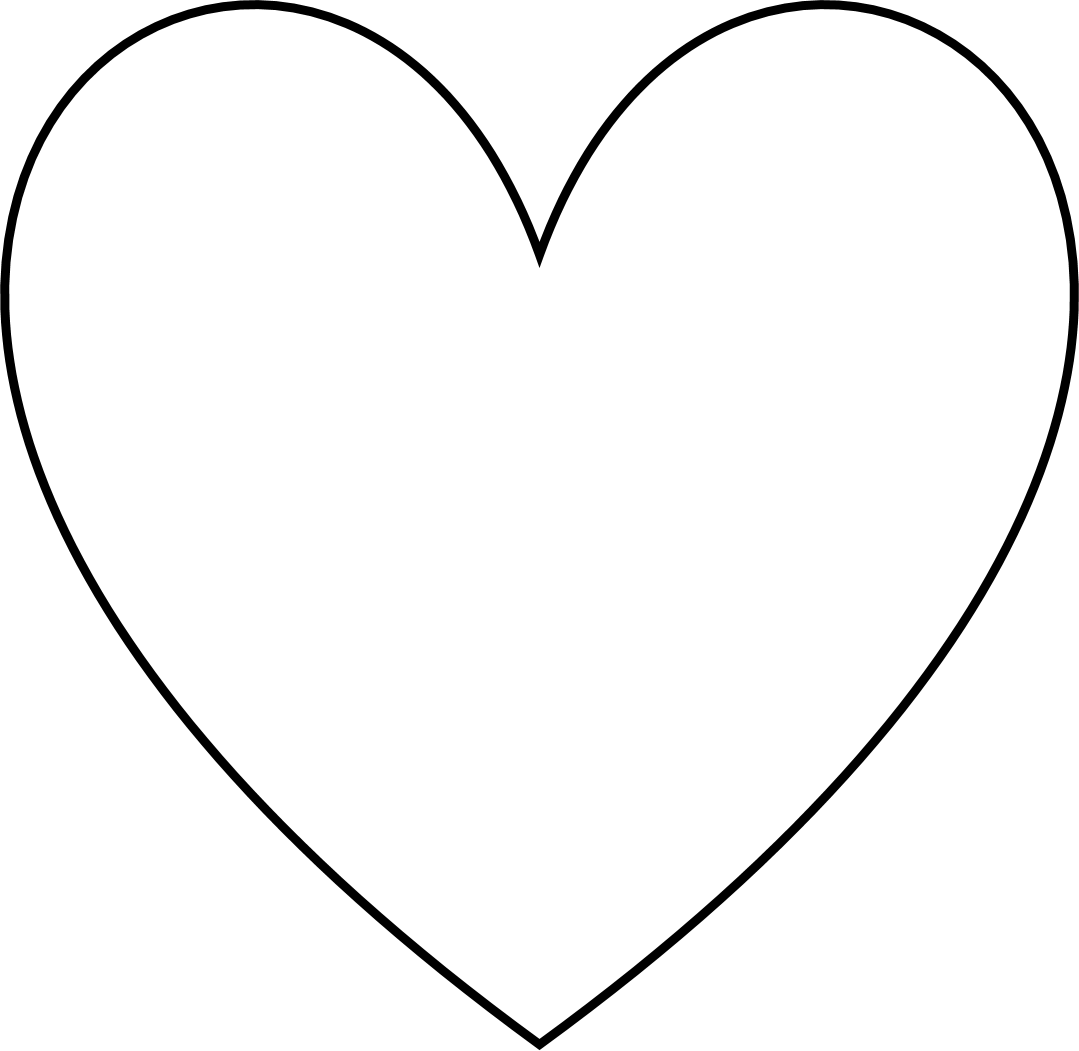 Free - White Heart Shape No Background Clipart (1079x1051), Png Download